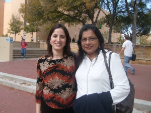 Sadaf Munshi with Shahnaz Hunzai at the University of North Texas (2009)